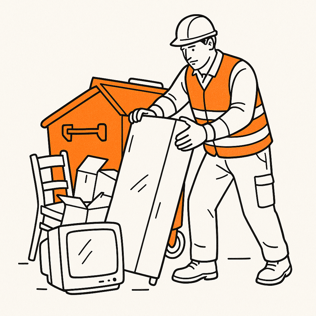 Lomtalanítás Budapesten – csapat munka közben